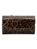 Tamaris Clutch "Amalia Finish" in Hellbraun/ Schwarz - (B)22 x (H)13  x (T)4 cm