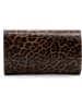 Tamaris Clutch "Amalia Finish" in Hellbraun/ Schwarz - (B)22 x (H)13  x (T)4 cm