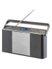 heine home Radio w kolorze srebrno-antracytowym - 31,7 x 21 x 6,5 cm