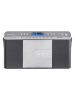 heine home Radio w kolorze srebrno-antracytowym - 31,7 x 21 x 6,5 cm