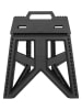 heine home Hocker składany w kolorze czarnym - 39 x 33,5 x 27,5 cm