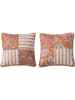 heine home 2er-Set: Kissenhüllen in Orange/ Weiß