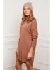 Joséfine Sukienka dzianinowa "Abufera" w kolorze karmelowym