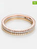 DIAMANTA 3er-Set: Gold-/Rosé-/Weißgold-Ringe "Belles Alliances" mit Diamanten
