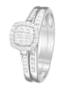 CARATELLI 2-delige set: witgouden ringen "Mon vue le plus cher" met diamanten