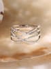 DIAMANTA Witgouden ring "Entrelacs lumineux" met diamanten