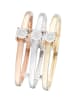CARATELLI Gelb-/ Rosé-/ Weißgold-Ring "Bario" mit Diamanten