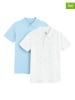 COOL CLUB 2er-Set: Poloshirts in Weiß/ Hellblau
