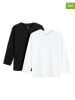 COOL CLUB 2er-Set: Longsleeves in Weiß/ Schwarz