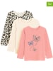 COOL CLUB 3er-Set: Longsleeves in Rosa/ Creme/ Hellbraun