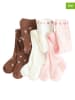 COOL CLUB 3er-Set: Strumpfhosen in Creme/ Rosa/ Hellbraun