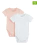 COOL CLUB Body (2 szt.) w kolorze jasnoróżowo-białym
