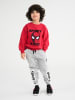 COOL CLUB 2-delige outfit grijs/rood