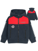 COOL CLUB Sweatjacke in Dunkelblau/ Rot
