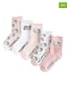 COOL CLUB 5er-Set: Socken in Rosa/ Weiß