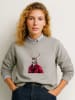 WOOOP Sweatshirt "Red clad deer" in Grau