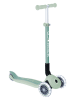 GLOBBER Scooter "Primo Foldable Lights Eco" mit Leuchtrollen in Grün - ab 3 Jahren