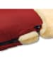 Hofbrucker Lammfell-Fußsack "Putzi" in Rot - (L)90 x (B)34