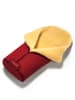 Hofbrucker Lammfell-Fußsack "Iglu" in Rot - (L)95 x (B)34 cm