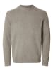SELECTED HOMME Pullover "Reg" in Taupe