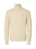 SELECTED HOMME Rollkragenpullover in Beige