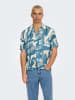 ONLY & SONS Hemd - Regular fit - in Hellblau/ Beige/ Weiß