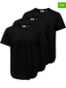 ONLY & SONS 3er-Set: Shirts "Jeff" in Schwarz