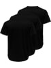 ONLY & SONS 3er-Set: Shirts "Jeff" in Schwarz