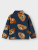 name it Fleece vest "Meeko" donkerblauw/lichtbruin
