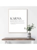 Orangewallz Gerahmter Kunstdruck "Karma Power Words"