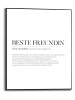 Orangewallz Gerahmter Kunstdruck "Beste Freundin"