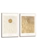 Orangewallz 2er-Set: Gerahmte Kunstdrucke "Soleil Lune" - (B)50 x (H)70 cm
