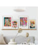 Orangewallz 4-delige set: ingelijste kunstdrukken "Happy Colours"