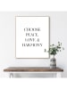 Orangewallz Ingelijste kunstdruk "Choose Peace" - (B)40 x (H)50 cm