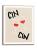 Orangewallz Gerahmter Kunstdruck "Cin Cin Cheers"