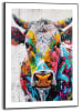 Orangewallz Gerahmter Kunstdruck "Colour Cow"