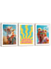 Orangewallz 3-delige set: ingelijste kunstdrukken "Summer Set"