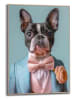 Orangewallz Gerahmter Kunstdruck "Dressed Boston Terrier"