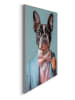 Orangewallz Gerahmter Kunstdruck "Dressed Boston Terrier"