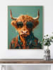 Orangewallz Druk artystyczny "Vintage Highlander" w ramce