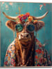 Orangewallz Gerahmter Kunstdruck "Coloured Cow"