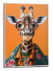 Orangewallz Gerahmter Kunstdruck "Happy Giraffe"