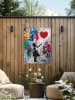 Orangewallz Kunstdruk voor buiten "Balloon Girl Colourful" - (B)50 x (H)70 cm
