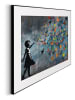 Orangewallz Ingelijste kunstdruk "Balloon Girl Dark" - (B)70 x (H)50 cm