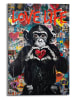 Orangewallz Kunstdruk "Love Life Monkey" - (B)60 x (H)90 cm