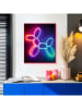 Orangewallz Gerahmter Kunstdruck "Neon Balloon Dog"