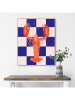 Orangewallz Gerahmter Kunstdruck "Lobster Blue Pink"