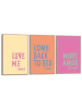 Orangewallz 3er-Set: Gerahmte Kunstdrucke ''Real Love"
