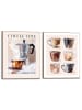 Orangewallz Druki artystyczne (2 szt.) "Coffee Time Set" w ramce