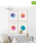 Orangewallz 4er-Set: Gerahmte Kunstdrucke "Aura"